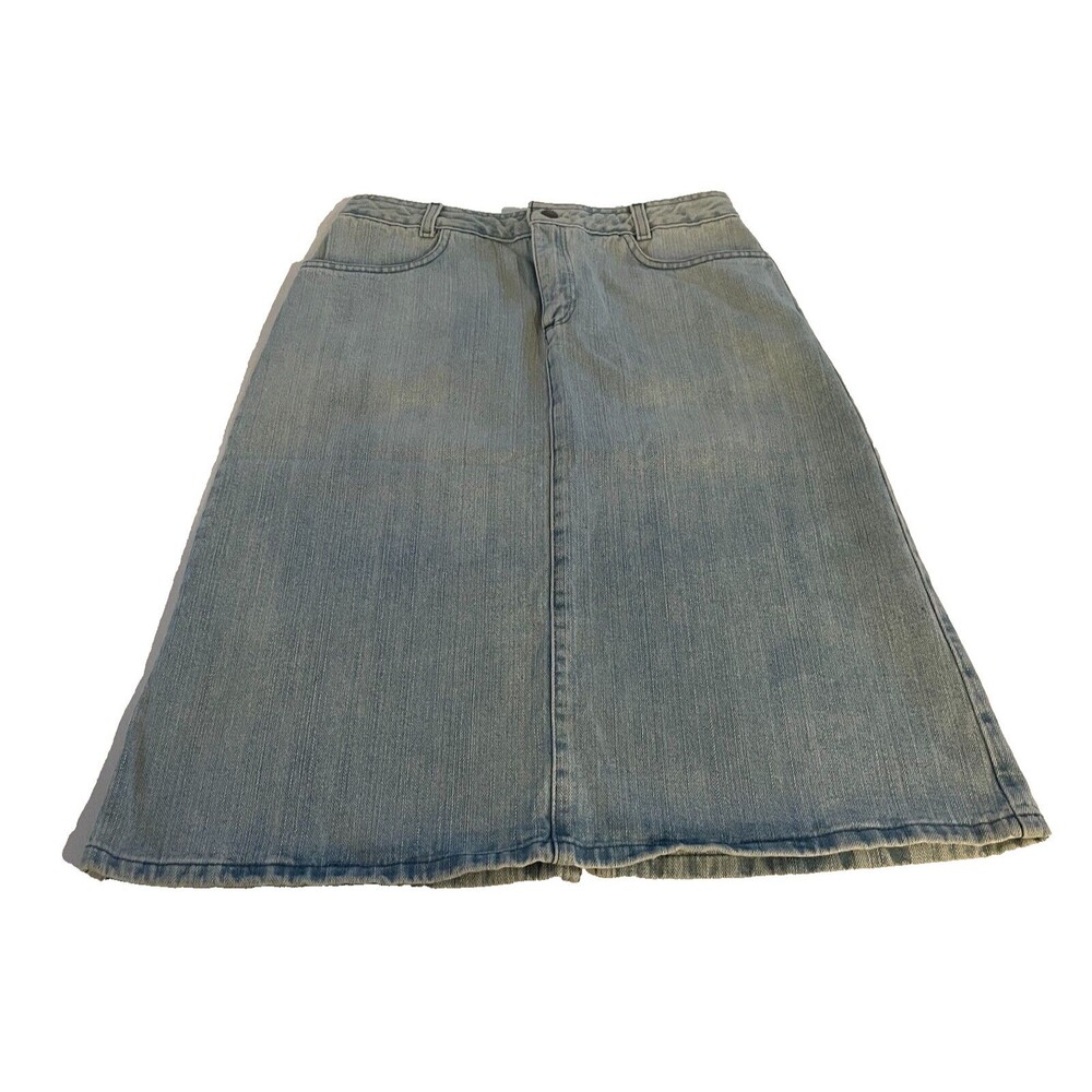 Women's Banana Republic Jean Skirt Size 6 Light Wash Denim 100% Cotton